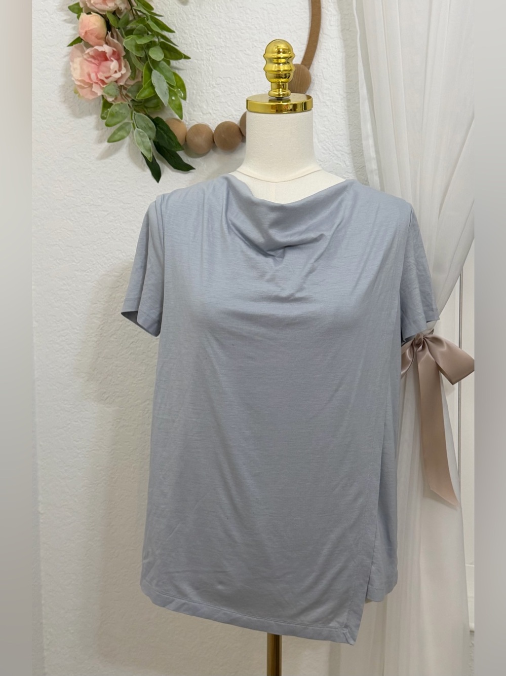 NEW COS Women’s Asymmetrical Super Soft Cotton Top In Light Blue Size S - $139
